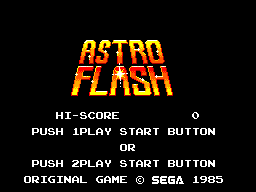 Astro Flash title screen for Sega Mark III